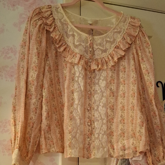 LoveShackFancy Tops - Morrison Silk Top In Frosted Petal Pink NWT